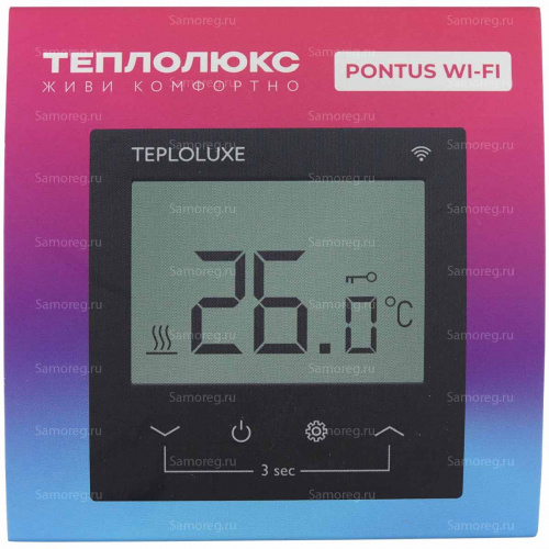 Терморегулятор Теплолюкс Pontus Wi-Fi чёрный фото 13