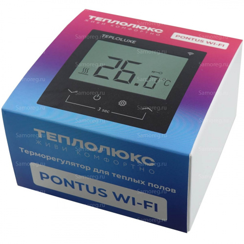 Терморегулятор Теплолюкс Pontus Wi-Fi чёрный фото 11