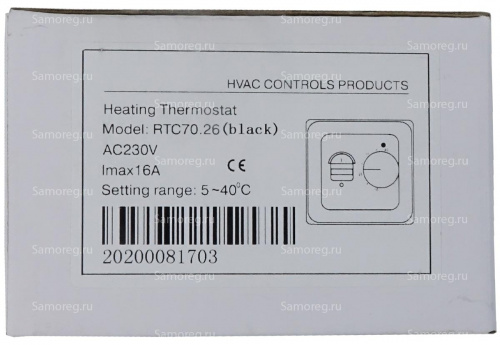 Терморегулятор HeatUp RTC70.26 чёрный матовый фото 13