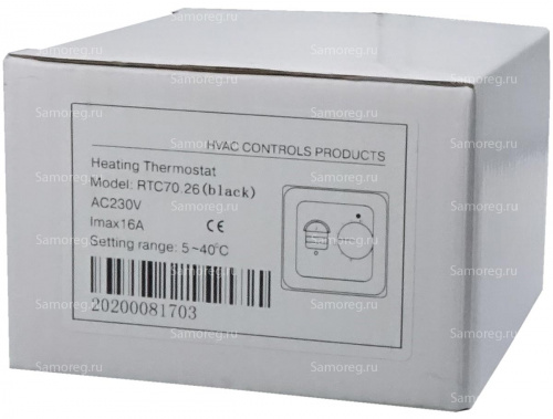Терморегулятор HeatUp RTC70.26 чёрный матовый фото 12