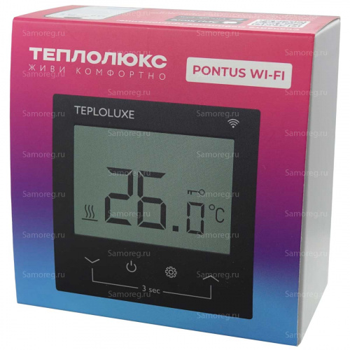 Терморегулятор Теплолюкс Pontus Wi-Fi чёрный фото 12