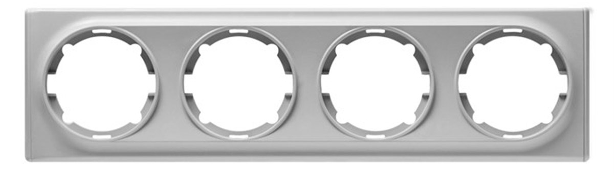 Рамка на 4 прибора OneKeyElectro Florence 1E52401302, серый