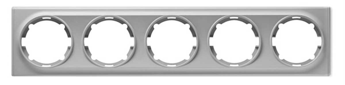 Рамка на 5 приборов OneKeyElectro Florence 1E52501302, серый