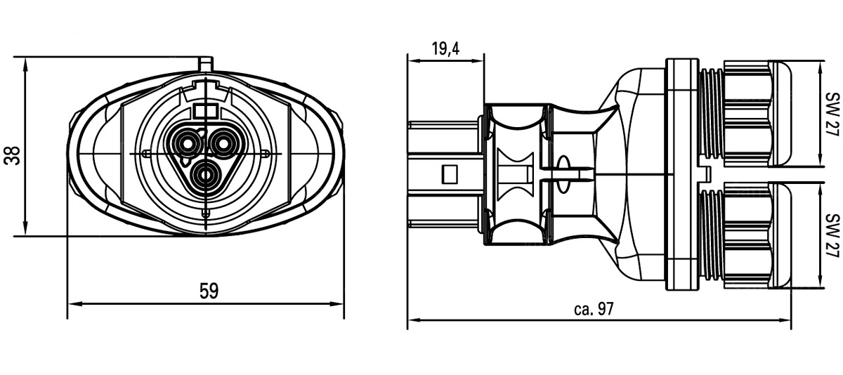 Сплиттер Wieland Electric gesis RST20i3F B2 ZRX SW 96.031.0253.1 Ø 6-10 мм 250В 20А
