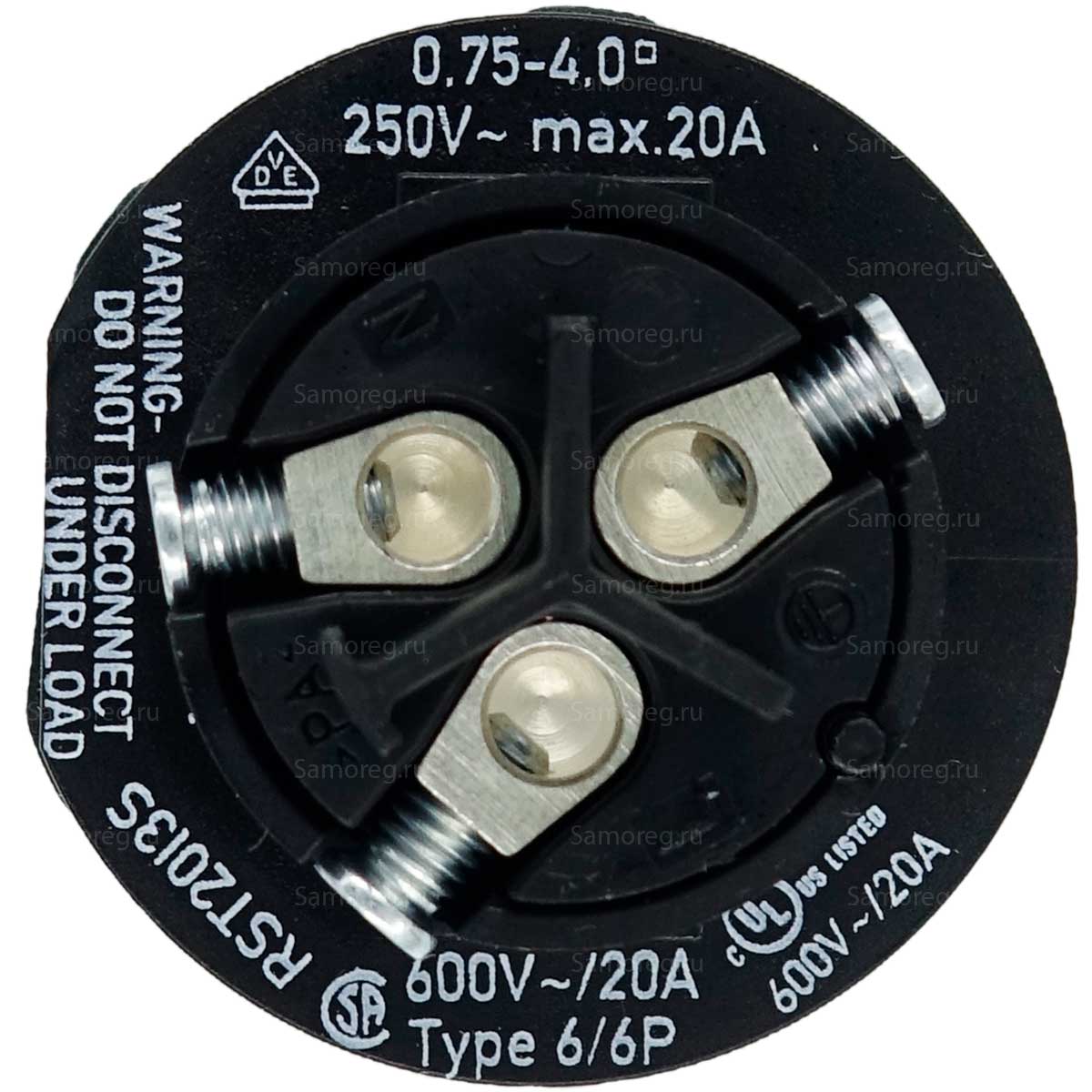 Разъем Wieland Electric gesis RST20i3S S1 M01V SW 96.032.5053.1 вилочный 250В 20A