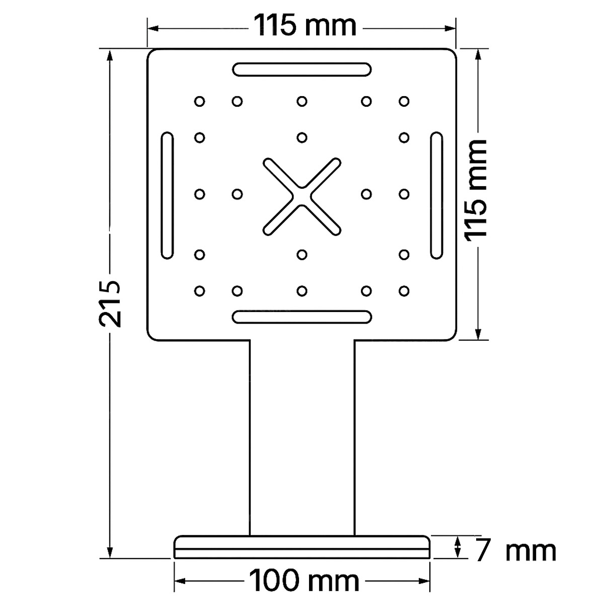 Кронштейн Элебокс ПМП-М1-115 с площадкой 115x115 мм