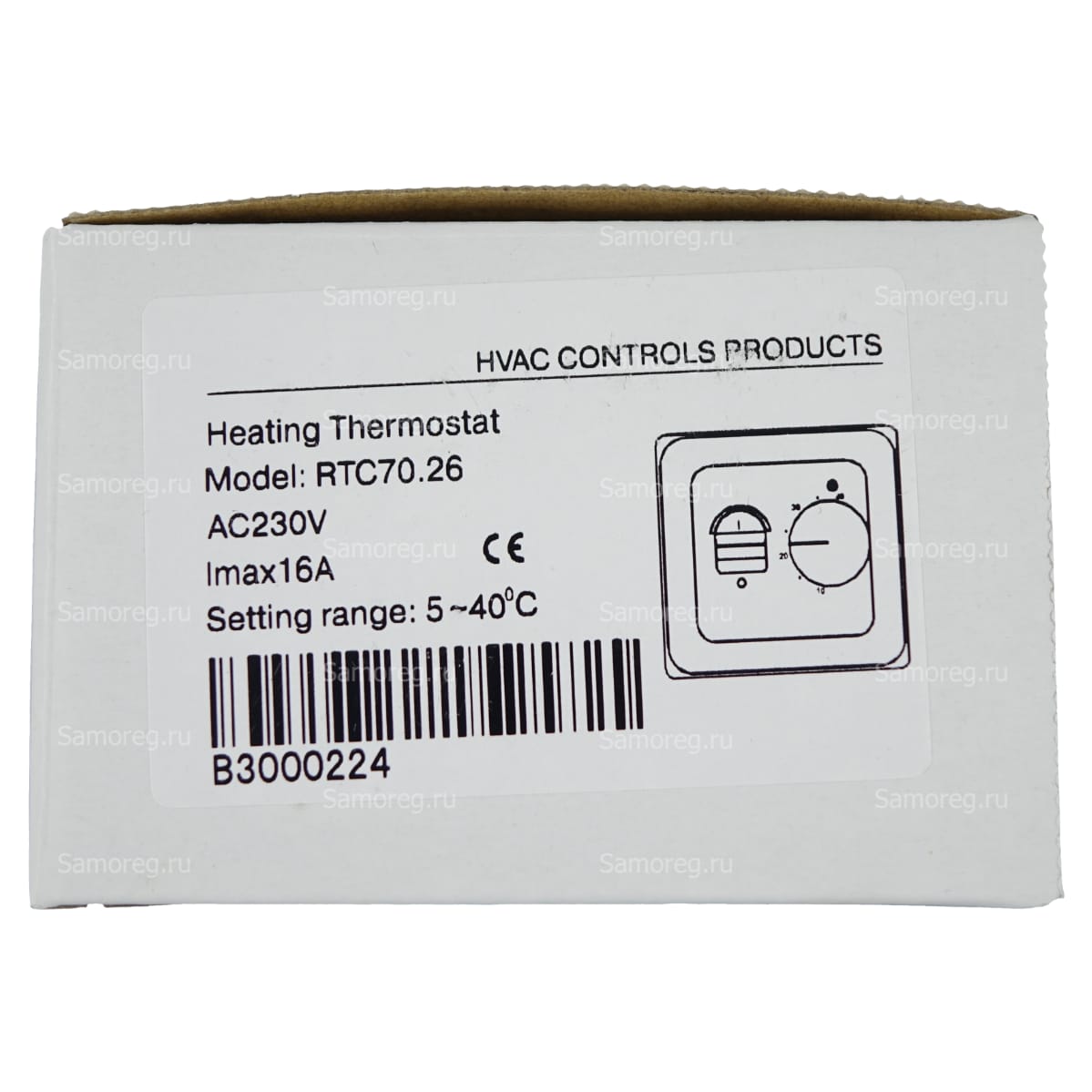 Терморегулятор HeatUp RTC70.26 белый