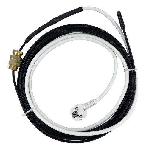 Греющий кабель в трубу 25 мм 12 м с кабельным вводом 1/2 HeatUp 10SeDS2-CF