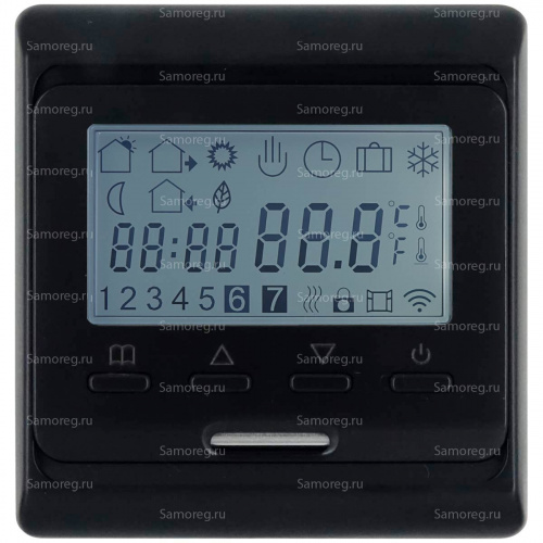 Терморегулятор HVAC E51.716 Wi-Fi чёрный матовый