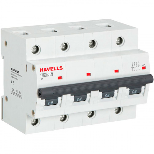 Автоматический выключатель Havells 4P 10kA C-80A 6M DHMJCFPF080