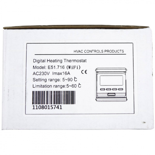Терморегулятор HeatUp E51.716 Wi-Fi белый фото 20