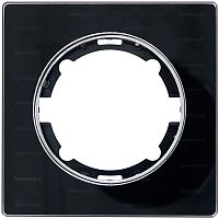 Рамка стеклянная одинарная OneKeyElectro Garda 2E52101303, чёрный