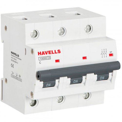 Автоматический выключатель Havells 3P 10kA C-100A 4,5M DHMJCTPF100