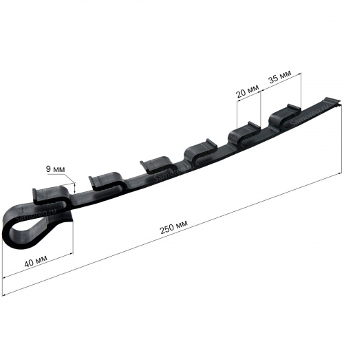 Зажим СКМ-ВОЛГА КМ/В1-6-25 для крепления греющего кабеля в водосточном жёлобе (упаковка 25 шт.)