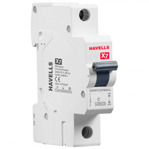Автоматический выключатель Havells 1P 4,5kA C-10A 1M DOMYCSPB010