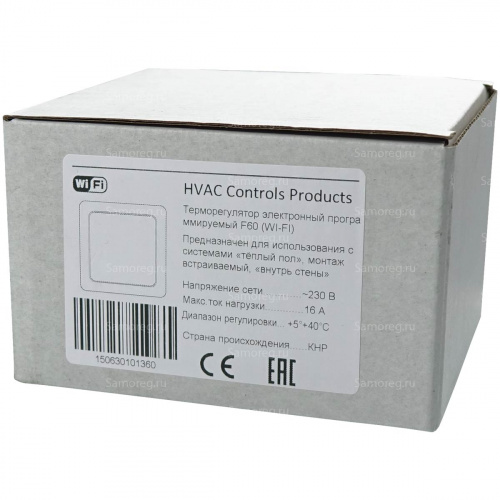 Терморегулятор HVAC F60 Wi-Fi белый фото 15